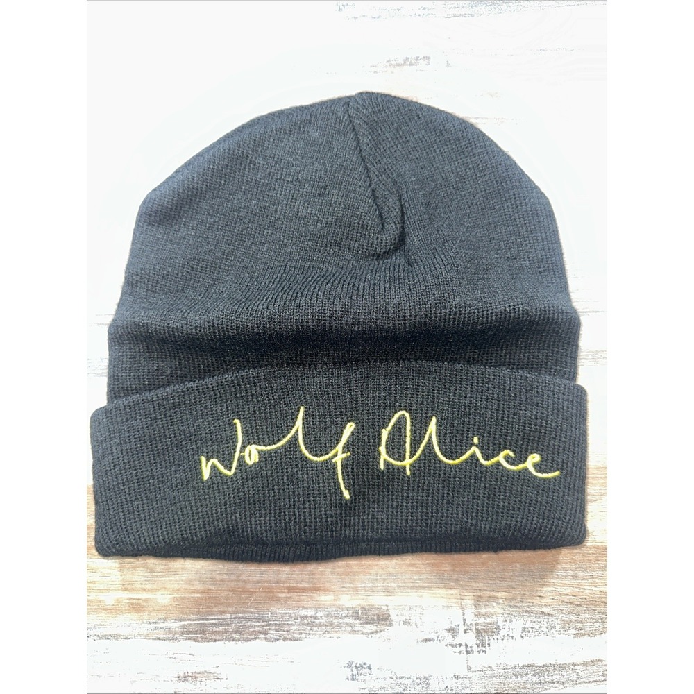 Wolf Alice Gold Logo Embroidered Beanie Brand New Never Worn One Size Fits
